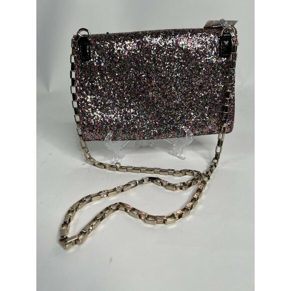 Kate Spade New York Womens Sonia Crossbody Bag Multicolor Flap Chain Glitter S - Picture 8 of 12